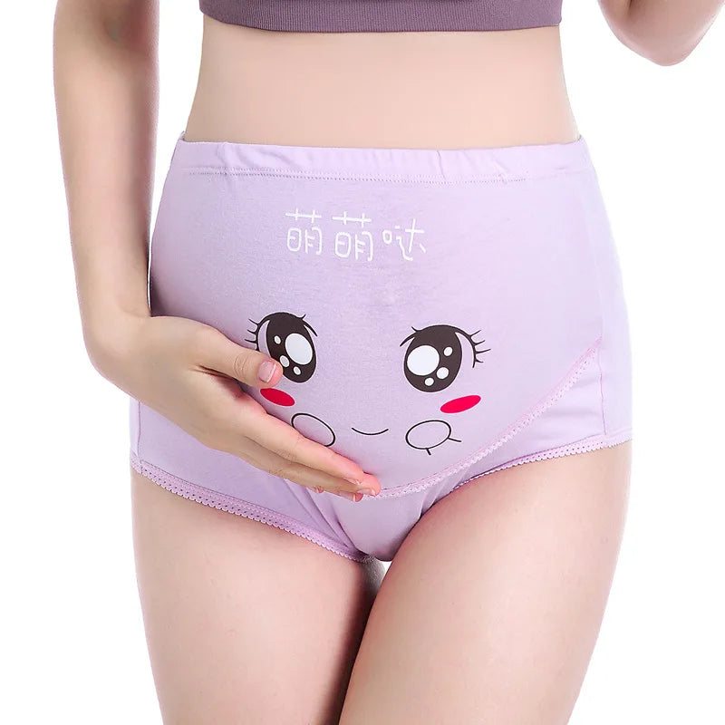 Mutandine di cotone per la biancheria intima di maternità incinta Mutandine vestiti per le donne incinte Slip di gravidanza Intimo di maternità a vita alta