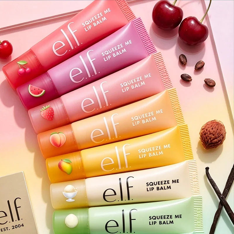 Balsamo labbra lucido alla frutta Hot Elf, set da 2 pezzi, gusto bubblegum-ciliegia, mango, anguria, lucidalabbra a lunga tenuta, idratante, cosmetici per la cura delle labbra
