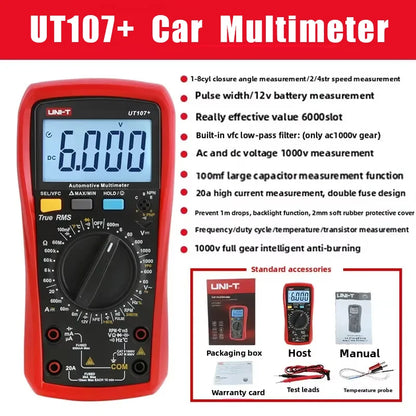 Multimetro Automobilistico UNI-T UT105+ UT107 PLUS, Tester per Batterie Auto UT673A UT675A, Misuratore di Spessore Rivestimenti UT343A UT343D