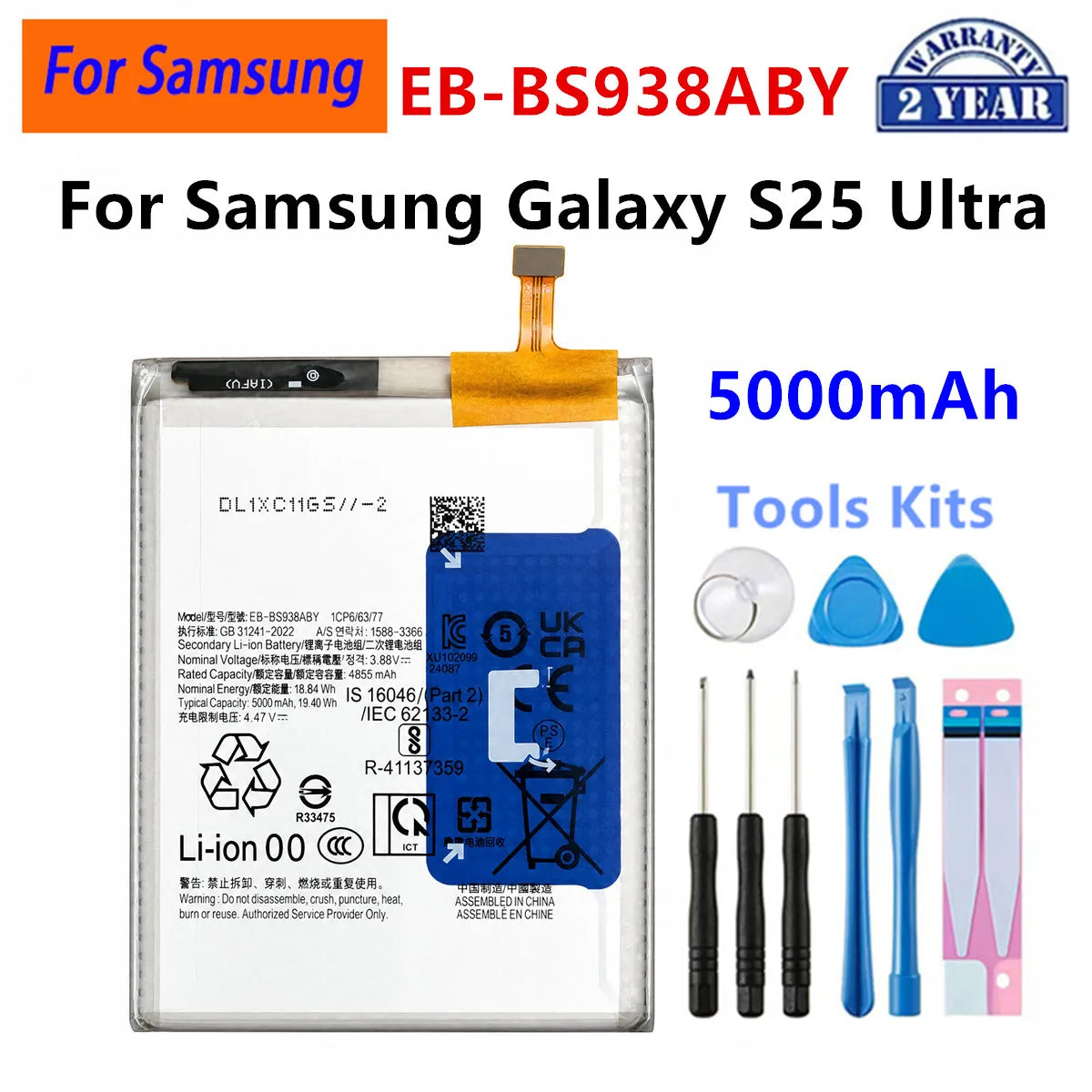 Batteria EB-BS901ABY EB-BS937ABY EB-BS721ABY EB-BS948ABY per Samsung Galaxy S22 S23 S24 S25 S26 Plus Ultra S24 FE S25 Edge