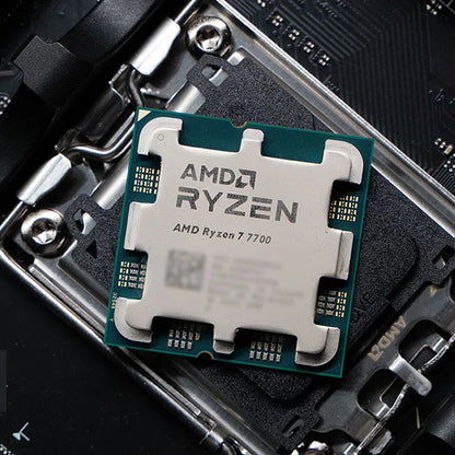 Processore Desktop AMD Ryzen 7 7700, 8 Core, 4.5 GHz, 5nm, Cache L3 da 32MB, Socket AM5 (Dissipatore Non Incluso)