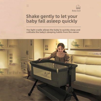 Culla Multifunzione Convertibile per Neonati e Bambini, Lettino Portatile per Neonati, Culla Co-Sleeping, Letto Grande Componibile Accanto a Mamma, Culla Anti-Soffocamento, Protezione Spinale a 5 Inclinazioni, Culla per Neona