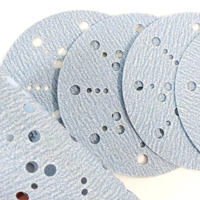 NORTON Carta Abrasiva Americana Blu 150mm con Fondo in Velluto Autoadesivo per Levigatura a Secco, Rotonda, 31 Fori, 6 Pollici per Settore Automobilistico