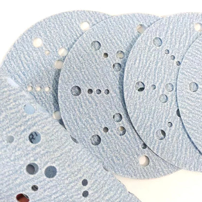 NORTON Carta Abrasiva Americana Blu 150mm con Fondo in Velluto Autoadesivo per Levigatura a Secco, Rotonda, 31 Fori, 6 Pollici per Settore Automobilistico