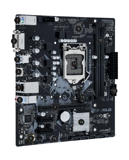 Scheda madre ASUS B460M-N Intel B460 LGA 1200 DDR4 M.2 supporta processori Core i3-10100 10400 10700 10900 G6505