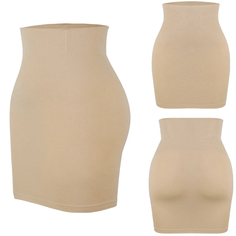 Mezze sottoveste per sotto il vestito Donna Shapewear Controllo della pancia Vita sottile Body Shaper Mezze gonne Perizoma 2 in 1 Butt Lifter Biancheria intima