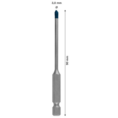 BOSCH EXPERT HEX-9 Punta da trapano in ceramica dura 10X Lunga durata Punta da trapano per pietra in materiale ad alta durezza 2608900590 2608900588