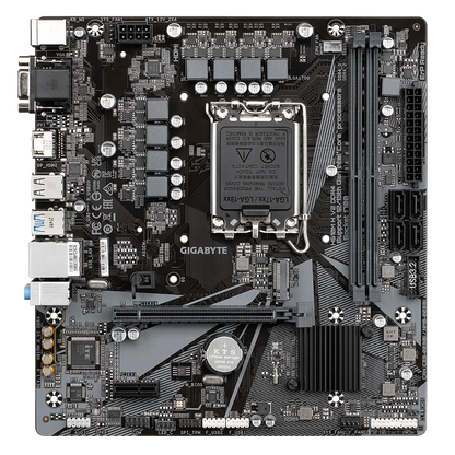 Scheda Madre Gigabyte H610M H V2 DDR4 Intel H610 LG A170 DDR4 M.2 64GB Micro ATX Supporta Core I9-13900F I7-14700T I7-12700 I5-144