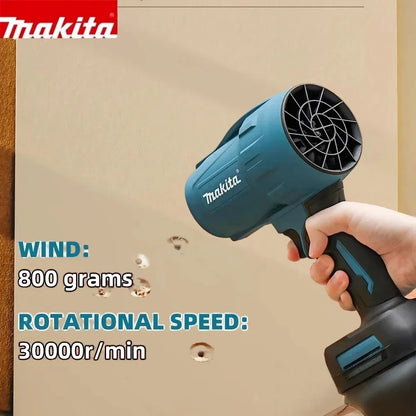 Soffiatore ad alta potenza Makita M306, 1080 W, con elevata capacità di asciugatura, ideale per lavare auto e rimuovere l'acqua dalle superfici.
