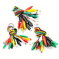 Set da 10 Pezzi di Clip a Coccodrillo per Test Elettrici Fai-da-Te, Clip a Doppia Estremità, Cavi di Collegamento da 46CM
