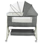 Culla 4-in-1 per Neonati, Culla Co-sleeping con Ruote Integrate, con Materasso e Zanzariera, Grigio, 91L X 50L X 68-81H Cm