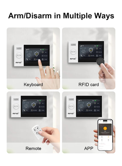 Sistema di allarme domestico wireless PGST, compatibile con Tuya, 4G/2G GSM WiFi, 433MHz, controllo da app, funziona con Alexa