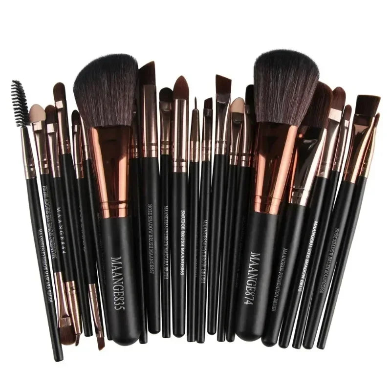 3/13/22pcs Pennelli per trucco professionale Set di strumenti Kit di strumenti per pennelli per trucco per ombretto Eyeliner Pennelli per cosmetici Maquiagem