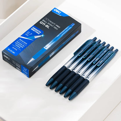Penne a sfera DELI 0,7 mm Penna a sfera per firma per scrittura liscia Nero Blu Cancelleria per ufficio scuola