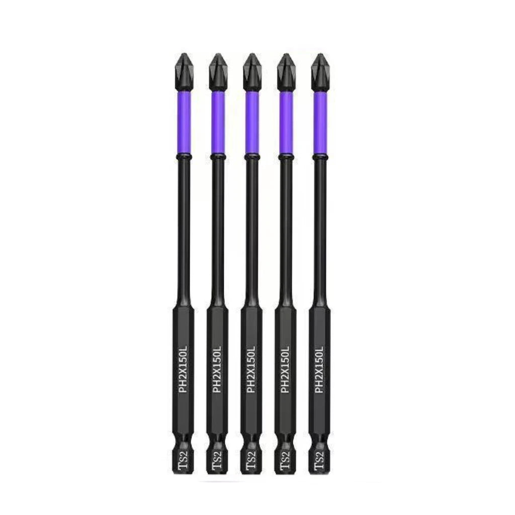 5-60PCS PH2 Set di punte per avvitatore a percussione Set di cacciaviti a croce magnetici Set di punte per trapano a percussione Vite Cacciavite a croce antiscivolo in acciaio legato