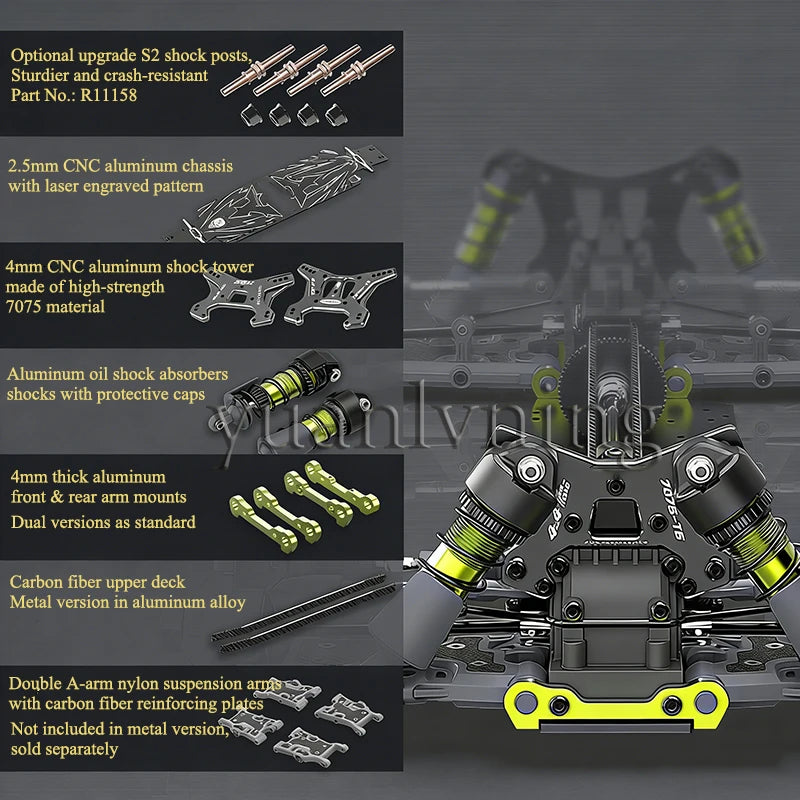 Storm Raider 1/10 Buggy RC da Corsa Fuoristrada 4WD Brushless, Auto Radiocomandata 2.4GHz, Modellino Giocattolo per Adulti e Bambini