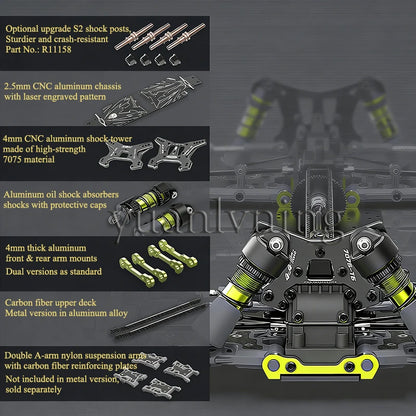 Storm Raider 1/10 Buggy RC da Corsa Fuoristrada 4WD Brushless, Auto Radiocomandata 2.4GHz, Modellino Giocattolo per Adulti e Bambini