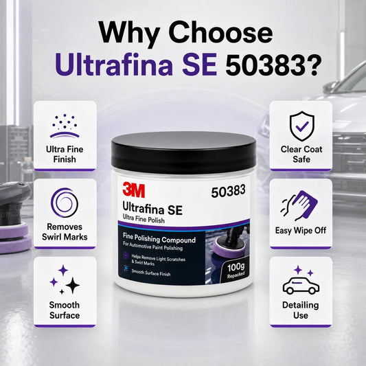 Lucidante Professionale 3M 50383 Ultrafina SE per Vernice Auto, Rimuovi Graffi e Ologrammi, Dettagliatura, Finitura Lucida, 100g Riconfezionato