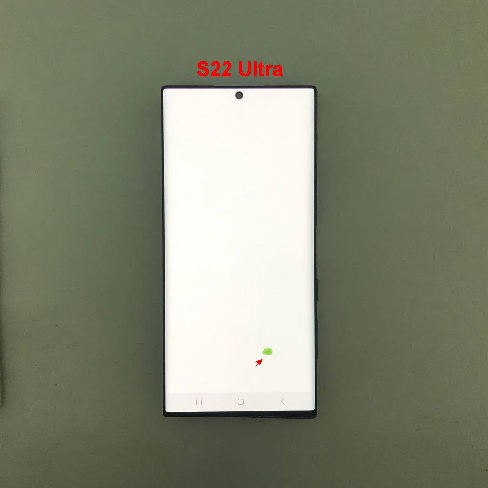 Display Super AMOLED per Samsung Galaxy S22 Ultra LCD SM-S908 S908U S908E, Schermo Touch Digitizer di Ricambio con Difetti