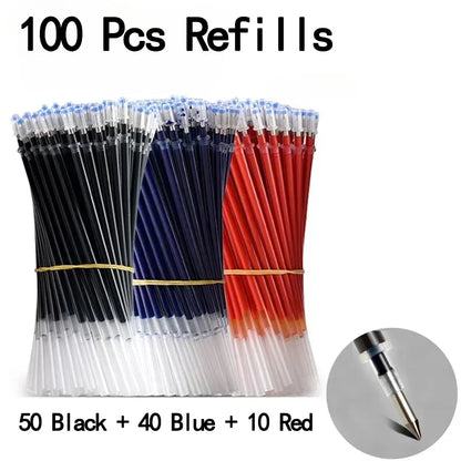 20/50 pezzi Penne gel Set Nero Blu Rosso Ricarica Gel Forniture scolastiche e per ufficio Cancelleria accessori kawaii cancelleria penne carine