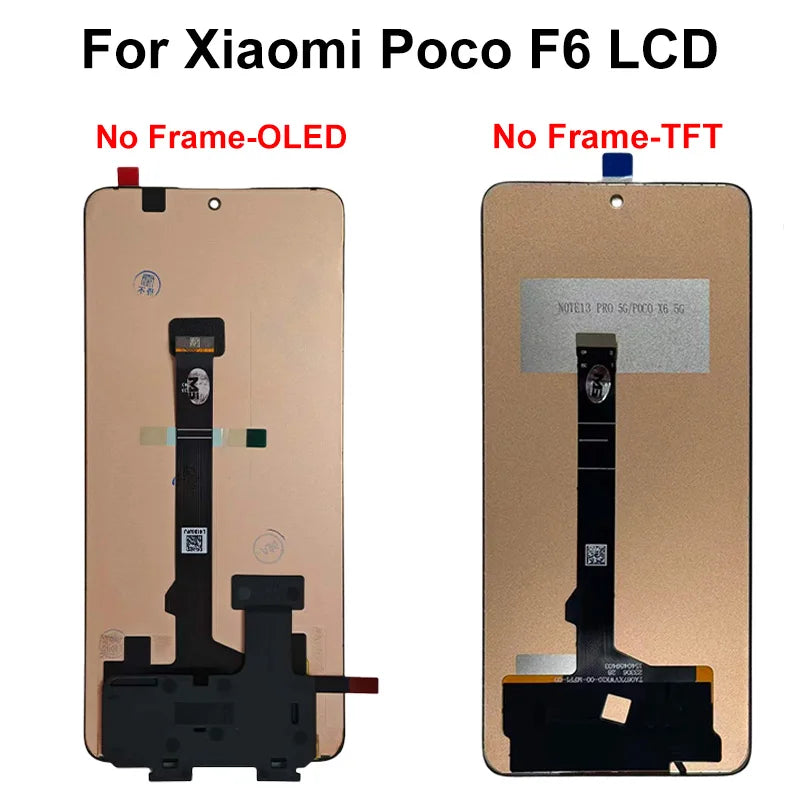 Display OLED da 6,67" per Xiaomi Poco F6 LCD 24069PC21G, schermo touch e digitalizzatore per Poco F6 Pro LCD 23113RKC6G, ricambi di ricambio