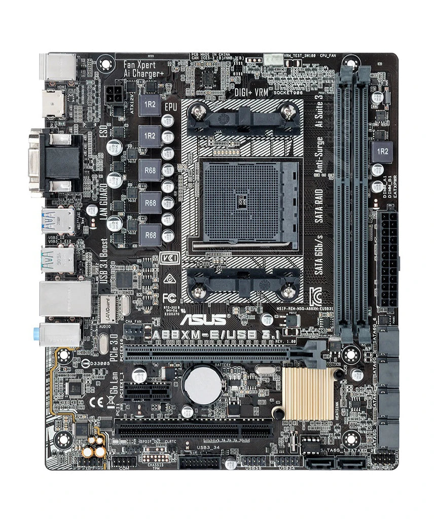ASUS A88XM-E/USB 3.1 Scheda madre Micro ATX AMD A88X Socket FM2 + DDR3 SATA3 HDMI VGA DVI-D NUOVO per CPU serie A/serie Athlon