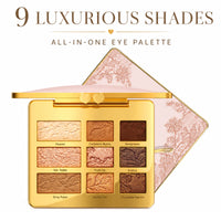 Palette di ombretti a 9 colori, tutto in uno, formato da viaggio, portatile, per il trucco quotidiano, con finiture shimmer e opache, per look da naturali a smoky, ideale come regalo.