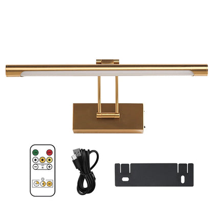 SEEDIQ Lampada da parete a LED ricaricabile in bronzo 4400mAh Batteria a lunga durata 40CM Luce per immagini wireless con telecomando per opere d'arte