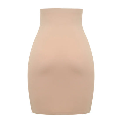 Sottogonna antiscivolo sopra il ginocchio Mezze sottoveste per abiti Shapewear Body Shaper Nuova gonna corta liscia per la biancheria intima con controllo della pancia