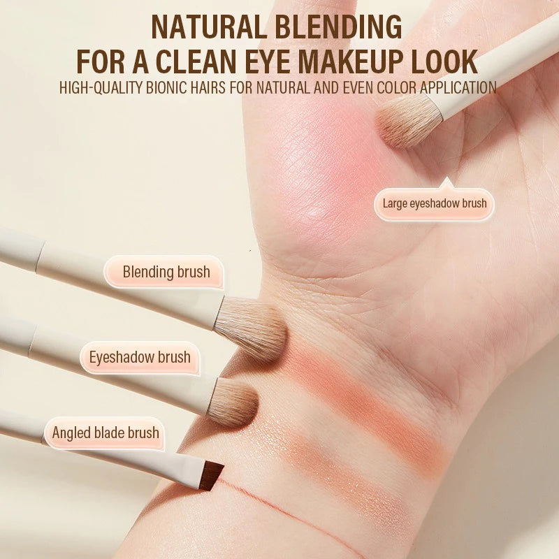 Set di 5-12 Pennelli Professionali per Trucco, Pennelli per Ombretto, Eyeliner, Contouring, Fondotinta e Sfumatura, Strumenti Cosmetici per la Bellezza del Viso Femminile
