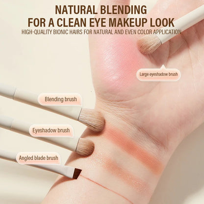 Set di 5-12 Pennelli Professionali per Trucco, Pennelli per Ombretto, Eyeliner, Contouring, Fondotinta e Sfumatura, Strumenti Cosmetici per la Bellezza del Viso Femminile