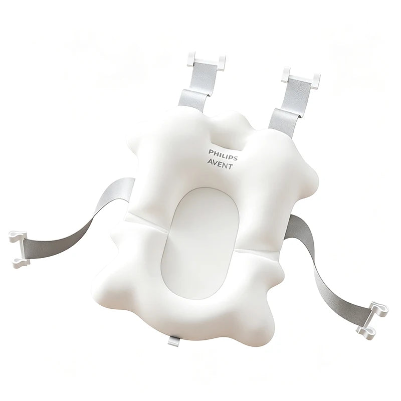 Tappetino da Bagno Avent per Neonati, Cuscino di Supporto Antiscivolo ad Asciugatura Rapida, Regolabile, 2 in 1, per Vasca da Bagno Neonati