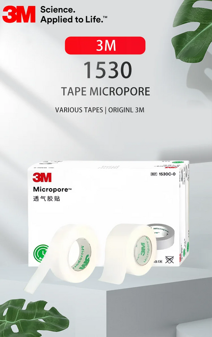 Nastro chirurgico microporoso originale 3M 1530 Nastro ipoallergenico ad adesione delicata bianca altamente traspirante