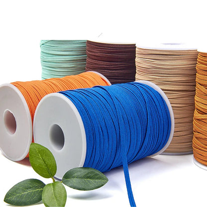 3mm 6mm Elastico colorato Elastico per cucire Nastro elastico Elastico in spandex Fascia per cucire Tessuto Accessori per indumenti fai da te 10 anni