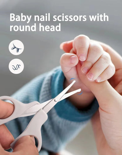 Kit per la Cura del Neonato 9 Pezzi con Tagliaunghie, Spazzola per Capelli, Pettine, Termometro, Set Essenziale per l'Igiene del Bambino, Kit da Viaggio