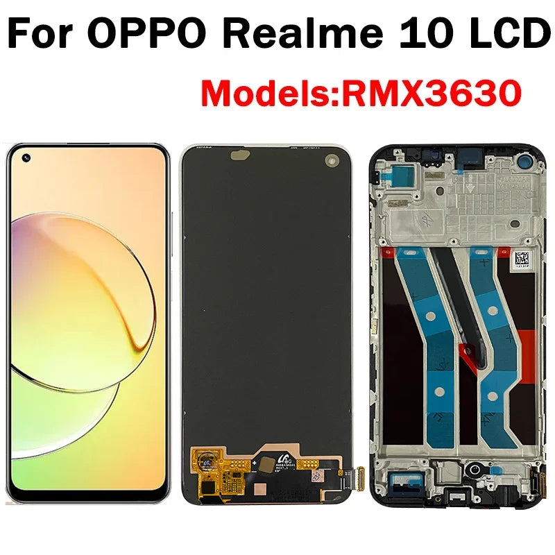 Nuovo display AMOLED da 6,4” per Oppo Realme 10 RMX3630, schermo LCD con pannello touch e digitalizzatore per Realme 10 4G.