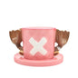 Tazza da caffè e piattino del fumetto Tazze d'acqua a forma di cappello creativo Cosplay Anime Chopper Ace Sabo Tazza in ceramica Piatto da dessert Regali