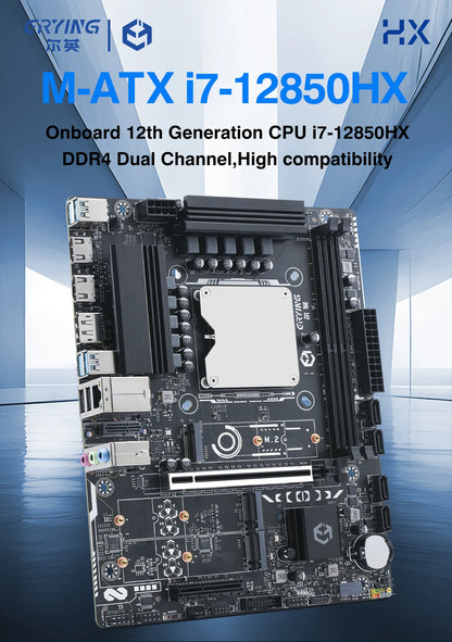 Combo Scheda Madre e CPU per PC Gaming Fai-da-Te ERYING, Intel Core i7/i9 12950HX/12850HX/12800HX, RAM DDR4, PCIe 4.0x16, LGA1151