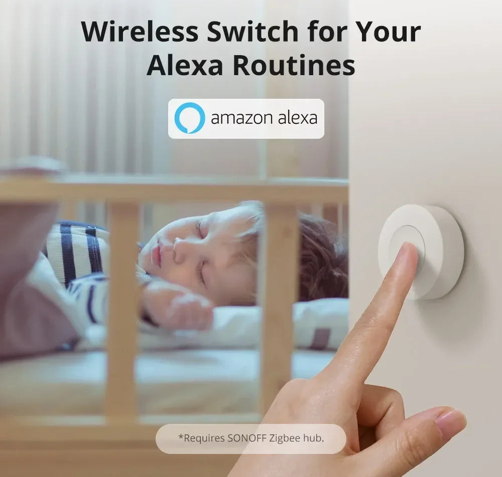 SONOFF SNZB-01P SNZB 01P Sonoff Interruttore Wireless Zigbee Interruttore Scena Smart Home Controllo Vocale per EWeLink APP Home Assistant