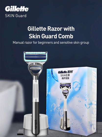 Rasoio da barba Gillette SkinGuard da uomo con pelle sensibile Rasoio da barba delicato ed efficiente