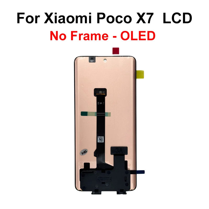 Display OLED da 6,67" per Xiaomi Poco X7 LCD 24095PCADG, display touch digitizer per Poco X7 Pro, schermo 2412DPC0AG, parti di assemblaggio