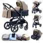 Nuovo passeggino di lusso 3 in 1 carrozzina da viaggio portatile pieghevole carrozzina alta paesaggio telaio in alluminio passeggino neonato