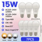 Confezione da 1-10 Lampadine LED 15W 120V 220V 3000K 4000K 6000K Luce Diurna CRI80 Senza Sfarfallio per Illuminazione Domestica Camera da Letto