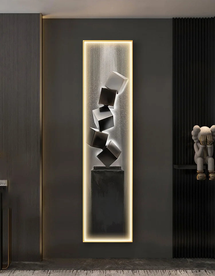 Lampada da Parete a LED Moderna di Lusso, Decorazione per Ingresso, Quadro Sottile da Parete, Lampada da Corridoio di Alta Gamma