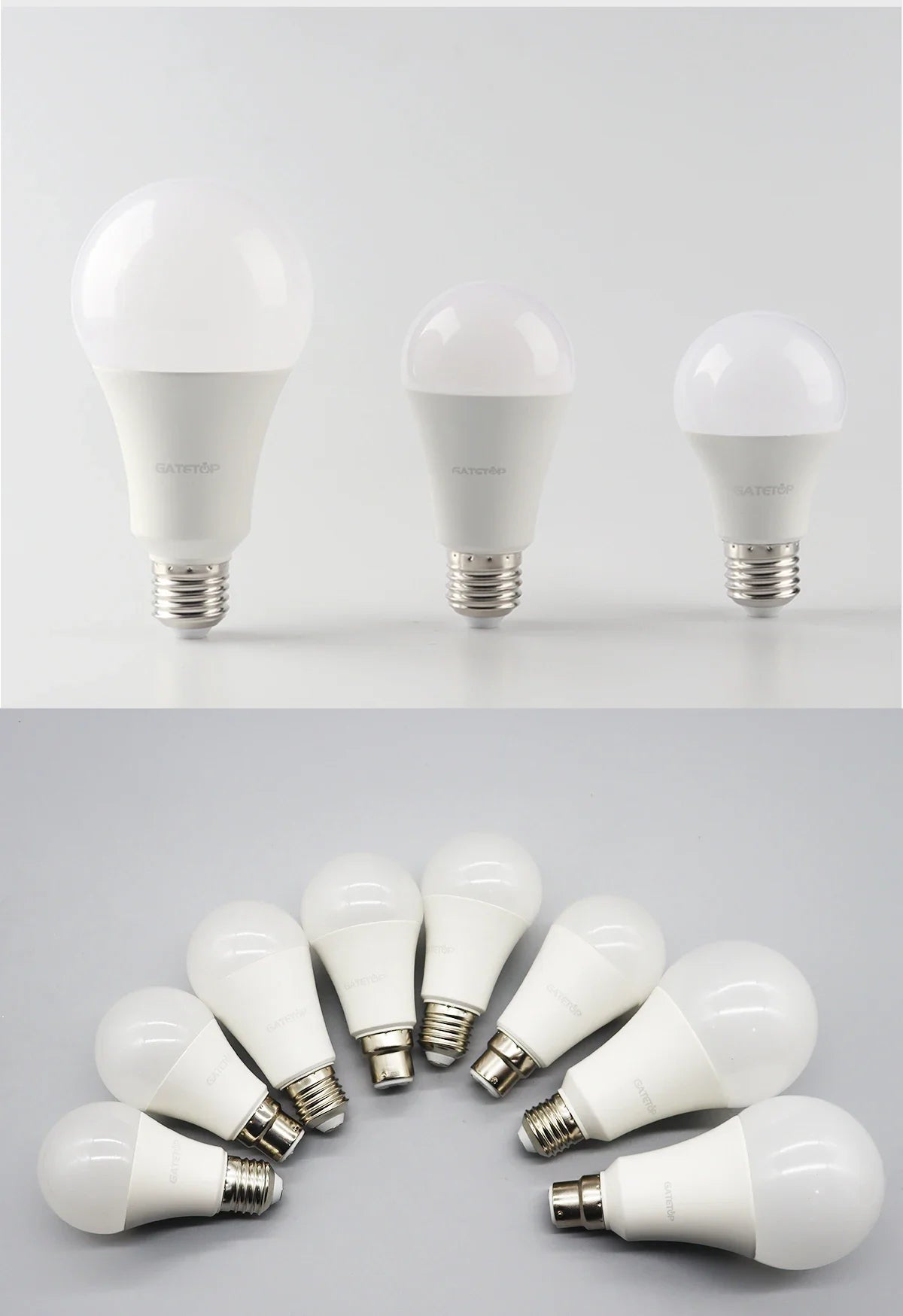 10 Pezzi Lampadine LED E27 B22 da 24W 20W 18W 15W 12W 10W 3W, AC 220V 110V 3000K 6000K, Lampada per Soggiorno e Casa