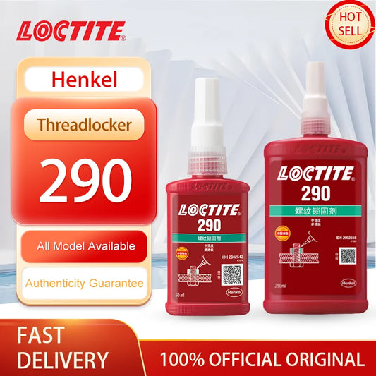 100% originale Loctite 290 Frenafiletti Vite Colla Verde Grado traspirante Colla anaerobica liquida Fissatore per viti 50ml/250ml