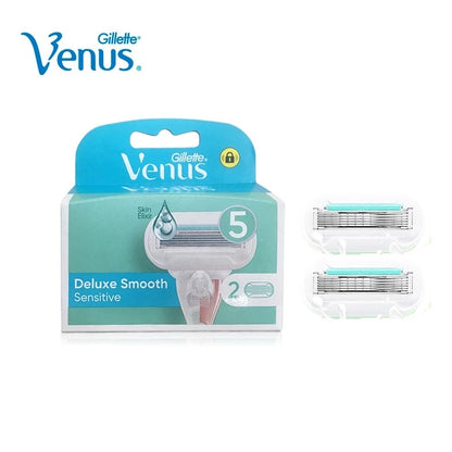 Gillette Venus Lama di ricarica a 5 strati Lame di rasoio Sapone per pelle sensibile extra liscia per la rasatura del corpo delle donne
