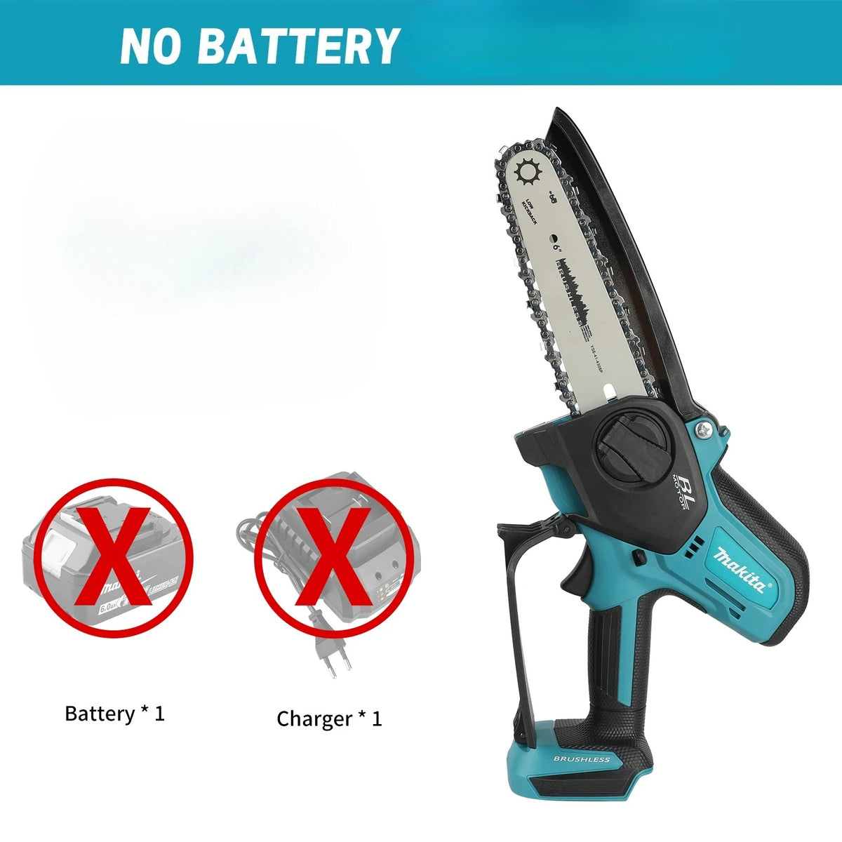 Motosega a Batteria Makita per Lavorazione del Legno, Piccola Sega Elettrica Portatile da 18V con Lama da 6 Pollici, Mini Motosega Portatile
