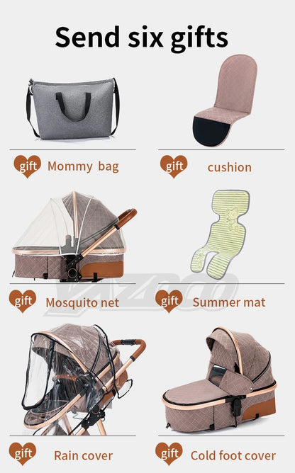 Passeggino 3 in 1 Passeggino multifunzionale Facile da viaggio pieghevole Seggiolino di sicurezza per carrozzina portatile Standard UE Spedizione gratuita