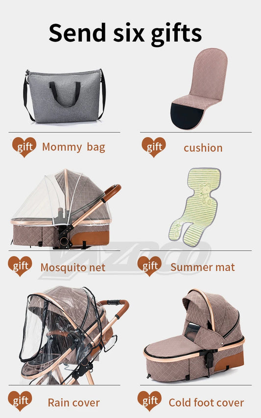Passeggino 3 in 1 Passeggino multifunzionale Facile da viaggio pieghevole Seggiolino di sicurezza per carrozzina portatile Standard UE Spedizione gratuita